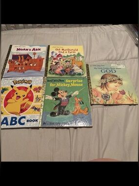 Little Golden Books Lot Of 5 Classics Collection Children Vintage Book Set